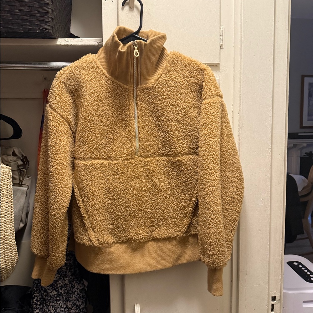 JoyLab Tan Teddy Jacket